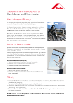 Antikondensatbeschichtung Anti-Tau Handhabungs