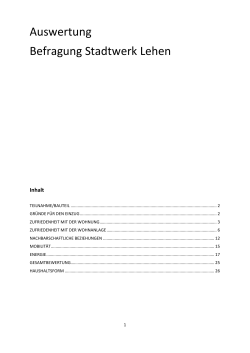 Auswertung Befragung Stadtwerk Lehen (28