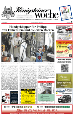 Handgeklapper für Philipp von Falkenstein und die edlen Recken