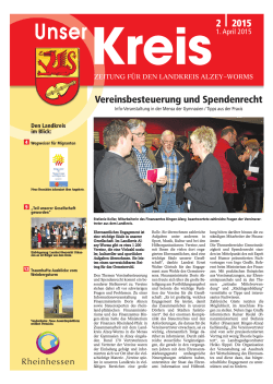 Kreiszeitung 2015/02 - Landkreis Alzey