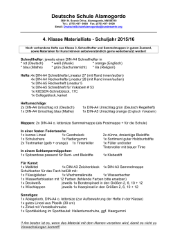 Klasse 4 - Deutscheschulealamogordo.de