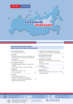 Russland-Analysen Nr. 293 (27.03.2015) - Länder