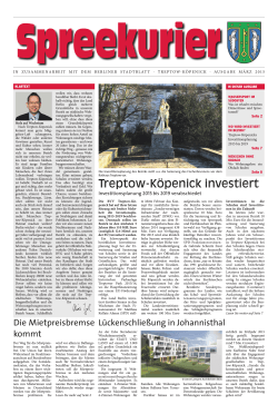 Ausgabe März 2015 - SPD-Fraktion in der BVV Treptow