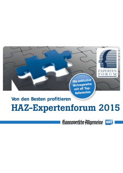 HAZ-Expertenforum 2015