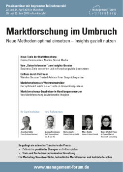 Marktforschung im Umbruch - Management Forum Starnberg GmbH