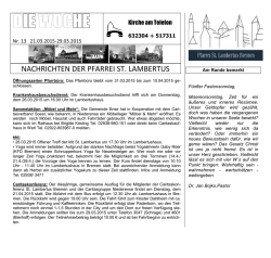 die Woche 13/21.03.2015 - Pfarrei St. Lambertus Bremen