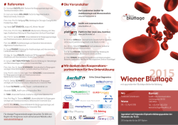 Folder Wiener Bluttage 2015