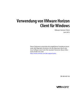 Verwendung von VMware Horizon Client für Windows
