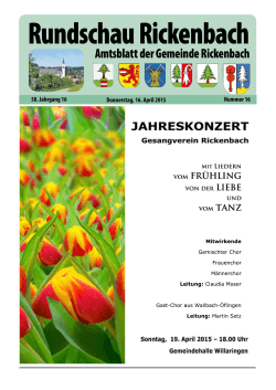 Amtsblatt #16 - Gemeinde Rickenbach