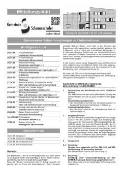 Mitteilungsblatt Nr. 17 - Gemeinde Schemmerhofen
