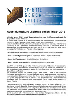 Einladung - Schritte gegen Tritte