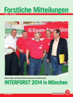 Forstliche Mitteilungen 09/2014 - IG Bauen-Agrar