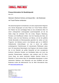 Presse-Information für Busblickpunkt Steinzeit