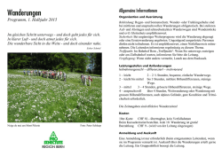 Wanderungen - Pro Senectute Region Bern