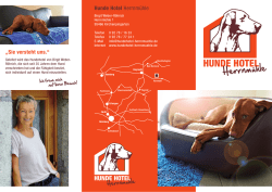 Hunde Hotel Herrnm&uuml;hle &bdquo;Sie versteht uns.&ldquo;