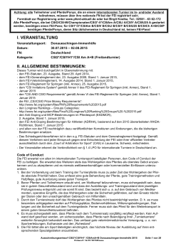 Internationale Ausschreibung Fest der Pferde 2015