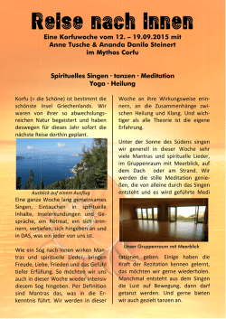 Infos + Reiseanmeldung
