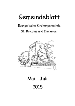 Mai - Juli 2015 - Evangelische Kirchgemeinde St. Briccius und
