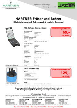 HARTNER Fr&auml;ser und Bohrer