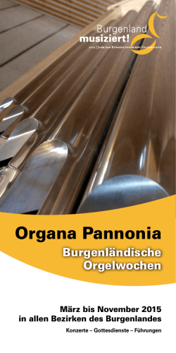 Organa Pannonia - Broschüre