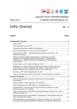 Infodienst Nr. 3 2015 - Liga der freien Wohlfahrtspflege in Baden