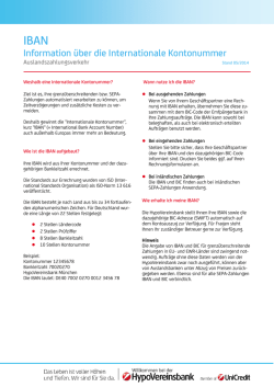 IBAN/BIC deutsch - HypoVereinsbank