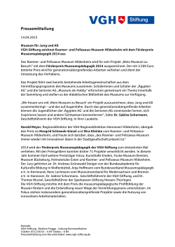 Pressemitteilung der VGH-Stiftung