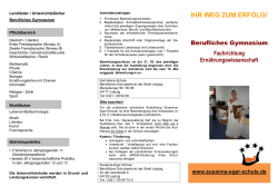 IHR WEG ZUM ERFOLG! - Susanna Eger Schule