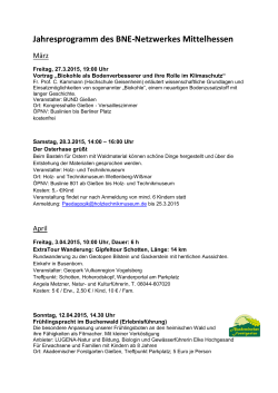 Jahresprogramm BNE - Hessisches Holz + Technik Museum
