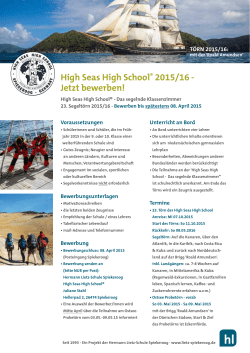 High Seas High School&reg; 2015/16 - Hermann Lietz