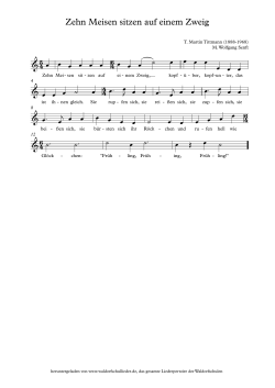 Noten drucken - Waldorf Schullieder