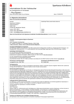 Verbraucherinformationen inkl. Widerrufsbedingungen