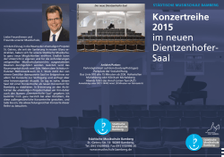 Konzertreihe 2015 im neuen Dientzenhofer- Saal