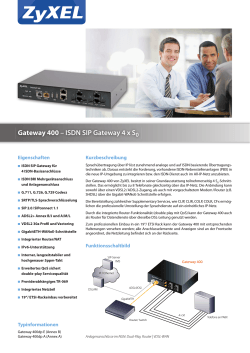 Gateway 400 – ISDN SIP Gateway 4 x S