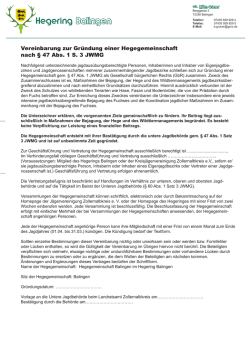 Hegering Balingen - J&auml;gervereinigung Zollernalbkreis eV