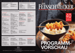 DER FEINSCHMECKER Vorschau Herbst 2015