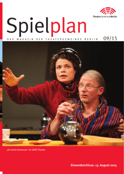 Spielplan der TheaterGemeinde Berlin