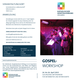 Gospel- WORKSHOP