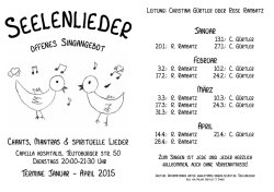 Januar bis April 2015 - Stimme, Singen, Selbst