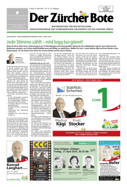 Jede Stimme z&auml;hlt &ndash; n&ouml;d lugg laa g&uuml;nnt!