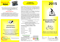 Radtouren 2015 - Gemeinde Wietzendorf