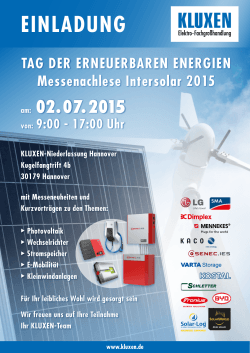 Tag der erneuerbaren Energien in Hannover