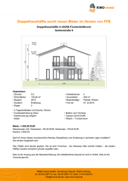 Doppelhaush&auml;lfte sucht neuen Mieter im Herzen von - RIMO
