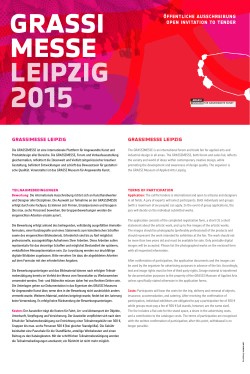 Application and conditions GRASSIMESSE 2015
