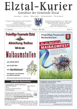 Amtsblatt KW. 18 - Gemeinde Elztal