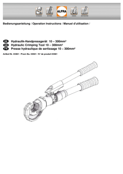 Hydraulik-Handpressgerät 10 – 300mm² Hydraulic