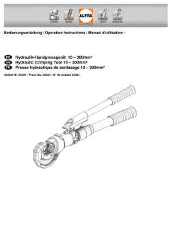 Hydraulik-Handpressger&auml;t 10 &ndash; 300mm&sup2; Hydraulic