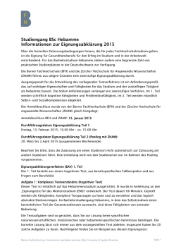 Informationen zur Eignungsabkl&auml;rung - BFH: Gesundheit