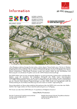 Das Wallis an der Expo Milano 2015 - ein Überblick
