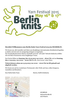 findet Ihr das Programm von Berlin Knits 2015 - Berlinknits